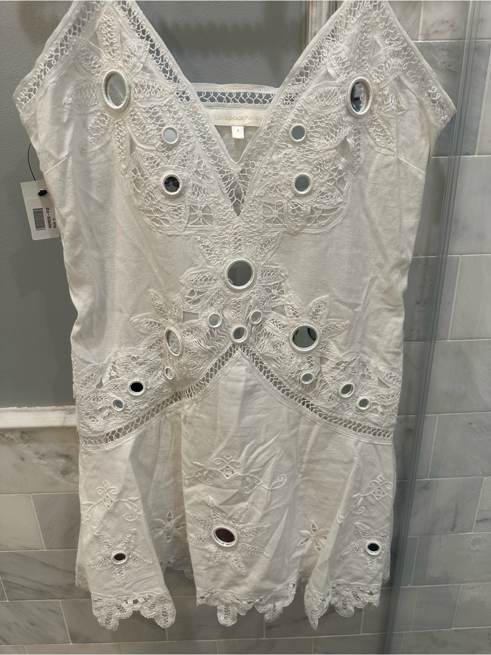 LoveShackFancy - Brealynn Embellishment Cotton Mini Dress - Picture 8 of 10